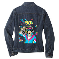 Retro Back To 90's Novelty Graphics & Cool Designs Funny Gifts Boy Gir Ladies Denim Jacket | Artistshot