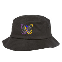 Fight Bladder Cancer Awareness Butterfly Bucket Hat | Artistshot