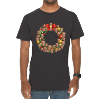 Nigel Farage Ukip Multiface Christmas Wreath Vintage T-shirt | Artistshot