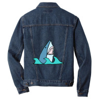 Shark In Water Men Denim Jacket | Artistshot