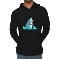 Shark In Water Lightweight Hoodie | Artistshot