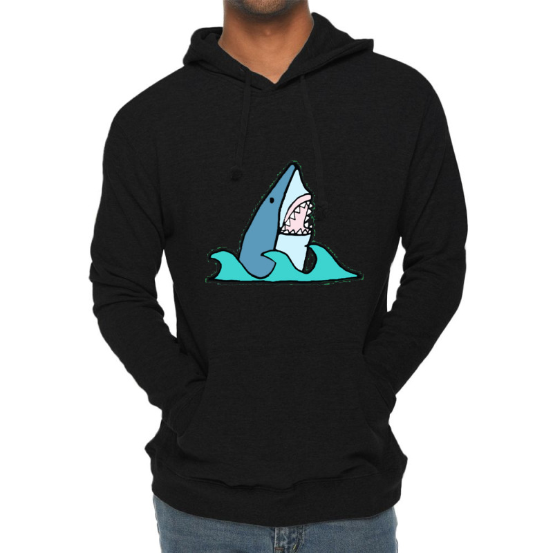 Shark In Water Lightweight Hoodie | Artistshot