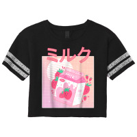 Funny Retro 90s Japanese Kawaii Strawberry Milk Shake Carton Scorecard Crop Tee | Artistshot