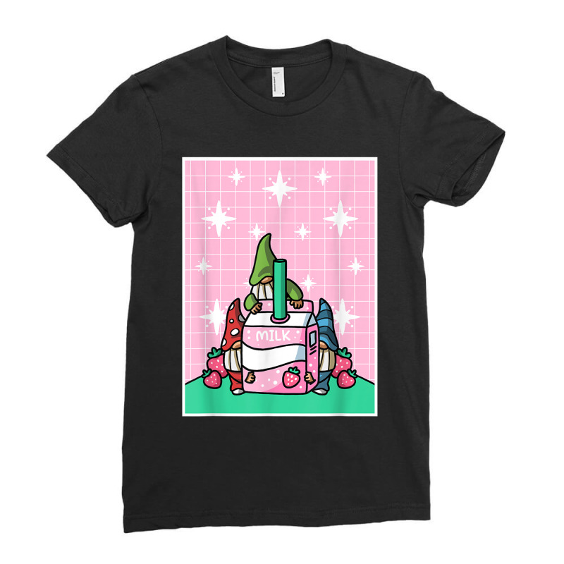 Gnomes Strawberry Milk Shake Carton Japanese Kawaii Anime Ladies Fitted T-Shirt by MarquesDesign | Artistshot