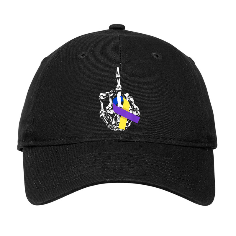 Fuck Bladder Cancer Middle Finger Bladder Cancer Awareness Adjustable Cap by LaytonDesign | Artistshot