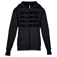 Halloween T  Shirt Halloween. Minimalistic Halloween Design. Simple Ha Youth Zipper Hoodie | Artistshot