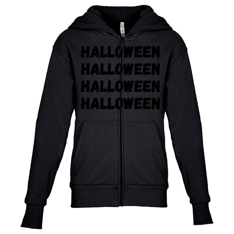 Halloween T  Shirt Halloween. Minimalistic Halloween Design. Simple Ha Youth Zipper Hoodie | Artistshot