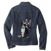 E:\tuyet Soc\56 Anarchism 216sp-\trang\cartoon Gifts Burn Fascists Gif Ladies Denim Jacket | Artistshot