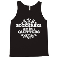 Bookmarks Are For Quitters Fancy Vintage White Text Raglan Baseball Te Tank Top | Artistshot