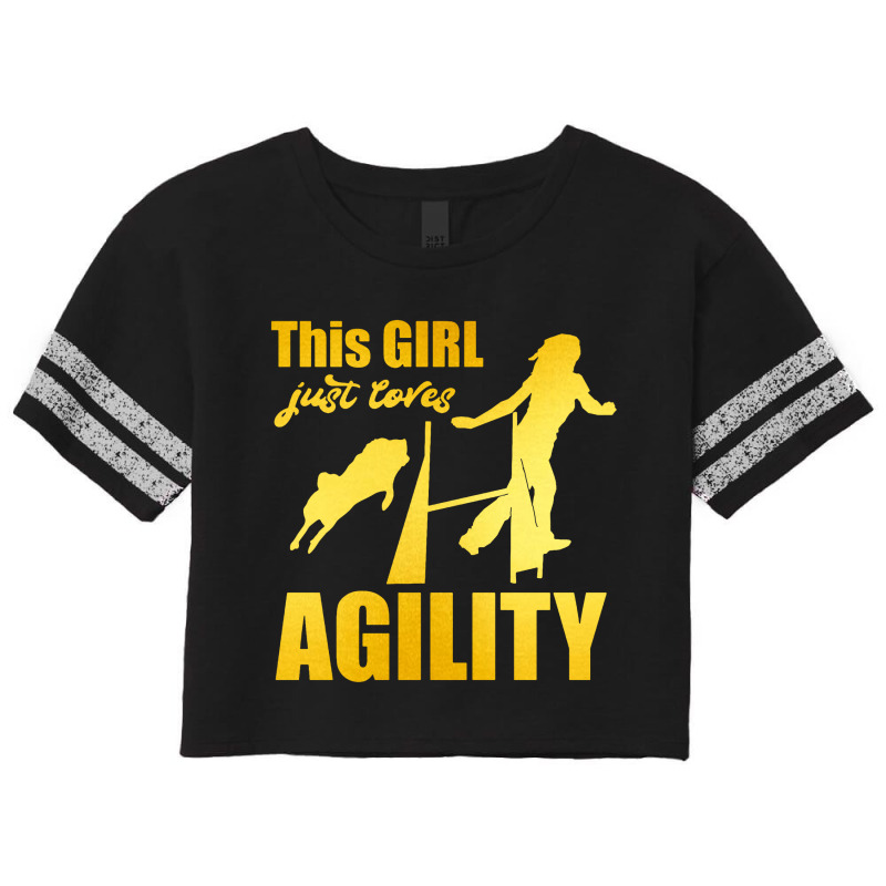 This Girl Just Loves Agility Girls Dog Sports Scorecard Crop Tee by Jacobs | Artistshot