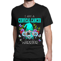 Gnome I Am A Cervical Cancer Warrior Classic T-shirt | Artistshot