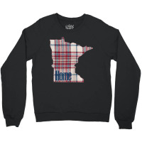 State Of Minnesota Plaid Minnesota Is Home Raglan Baseball Tee Crewneck Sweatshirt | Artistshot