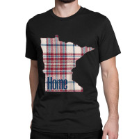 State Of Minnesota Plaid Minnesota Is Home Raglan Baseball Tee Classic T-shirt | Artistshot