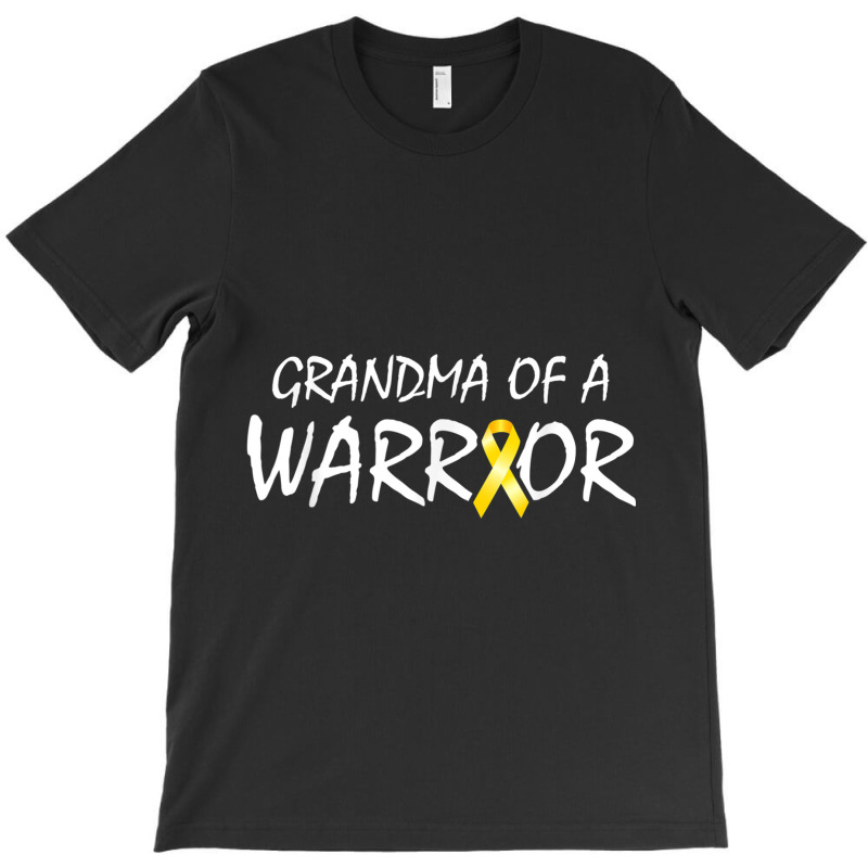 Grandma Of A Warrior Childhood Cancer Awareness Ribbon T-shirt | Artistshot