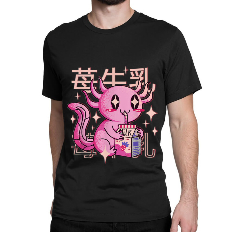 Japanese Anime Axolotl Strawberry Milk Shake Kawaii Axolotl Classic T-shirt by MarquesDesign | Artistshot