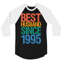 Best Husband Since 1995 Retro 3/4 Sleeve Shirt | Artistshot