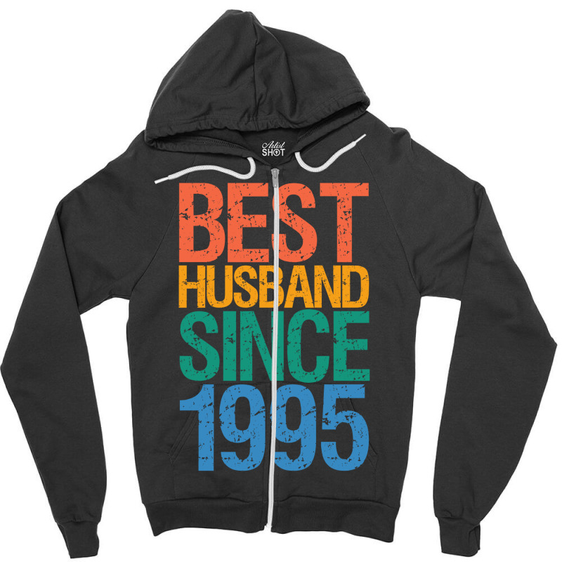 Best Husband Since 1995 Retro Zipper Hoodie | Artistshot