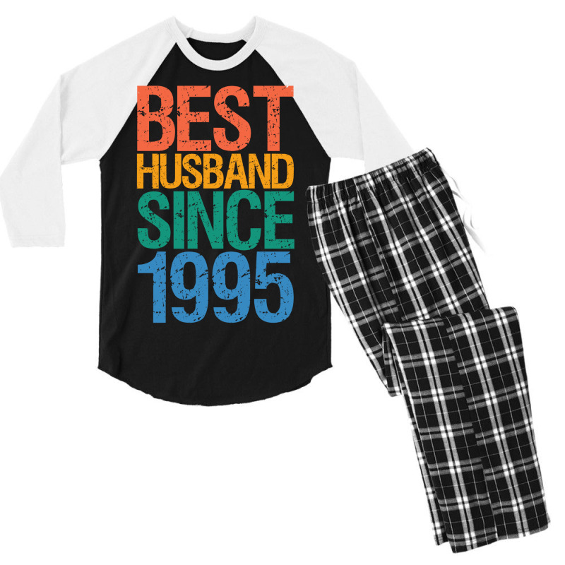 Best Husband Since 1995 Retro Men's 3/4 Sleeve Pajama Set | Artistshot