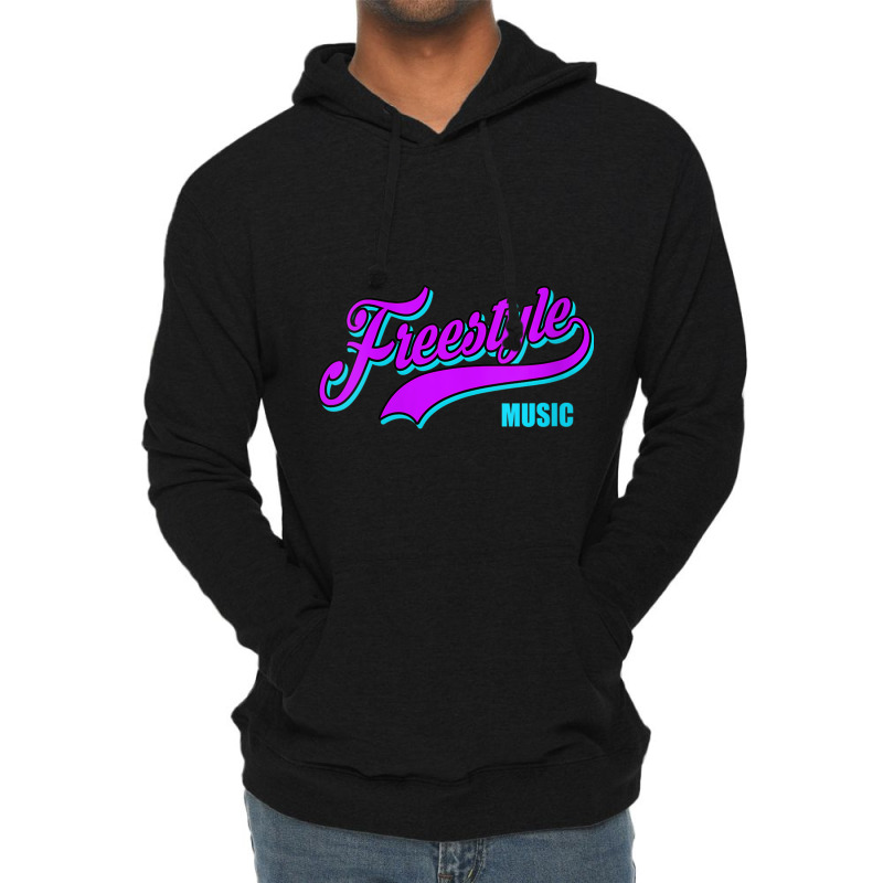 Womens Freestyle Music Retro Script Lettering Love The 80s Gifts Men Lightweight Hoodie by FrederickDesign | Artistshot