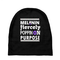 Melanin Fiercely Poppin On Purpose Baby Beanies | Artistshot