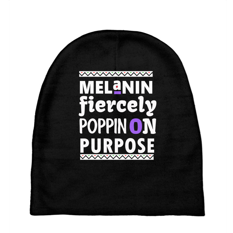 Melanin Fiercely Poppin On Purpose Baby Beanies | Artistshot