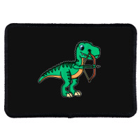 Cute Archery T-rex Bow Arrow Shooting Archer For Men Women Rectangle Patch | Artistshot