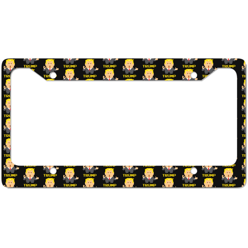 President Trump Pixel Character License Plate Frame | Artistshot