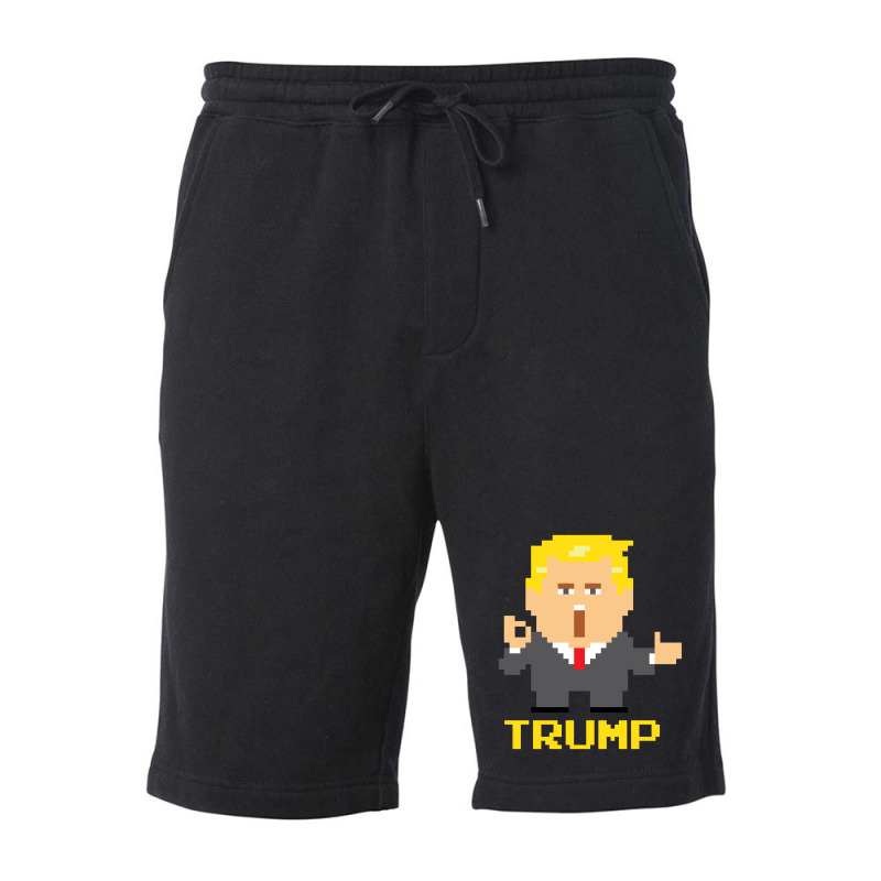 President Trump Pixel Character Fleece Short | Artistshot