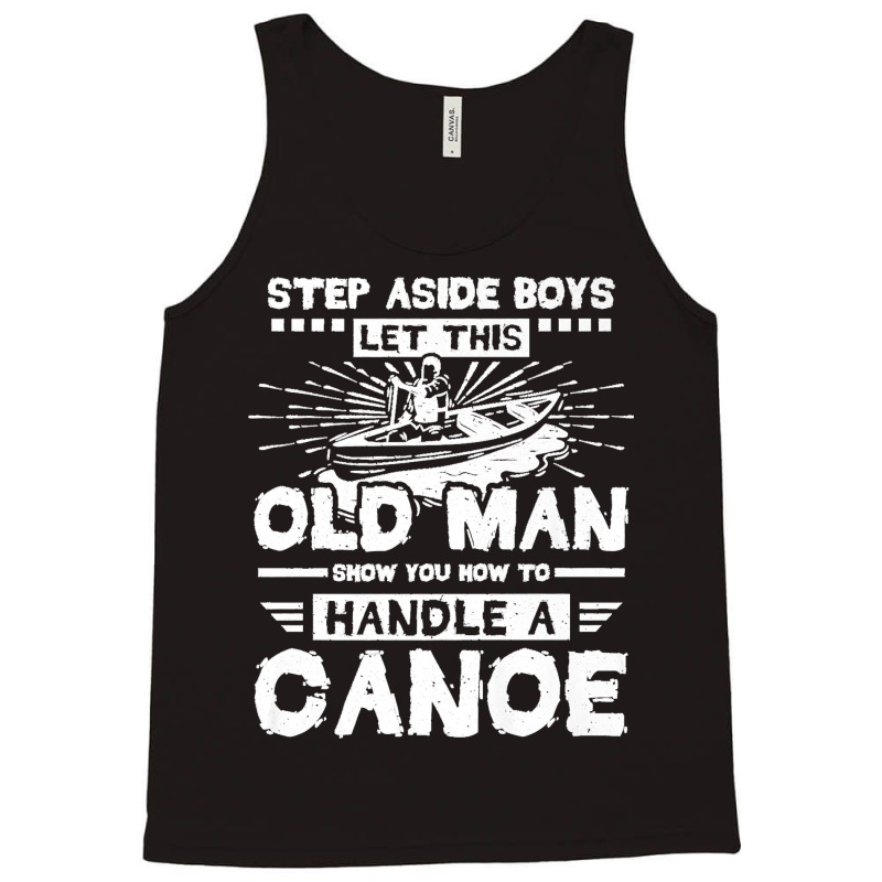 Mens Canoe Old Man Canoeing Premium Tank Top | Artistshot