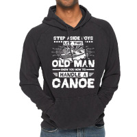 Mens Canoe Old Man Canoeing Premium Vintage Hoodie | Artistshot