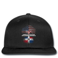 American Raised With Dominican Roots Republic T Shirt Printed Hat | Artistshot