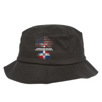 American Raised With Dominican Roots Republic T Shirt Bucket Hat | Artistshot