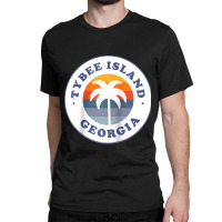 Tybee Island Georgia Ga Palm Tree Beach Vacation Souvenirs Raglan Base Classic T-shirt | Artistshot