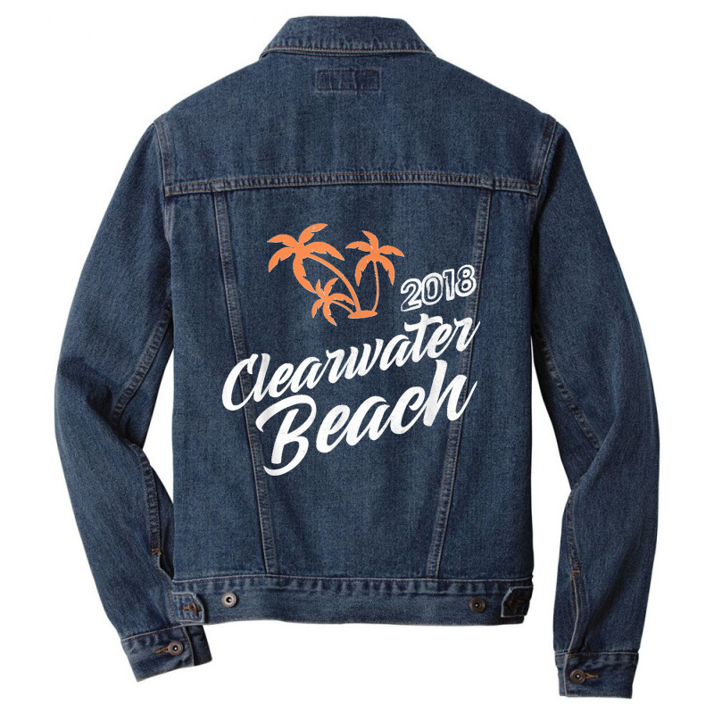 Vintage Clearwater Beach Family Vacation 2018 Florida Men Denim Jacket by WirtzRichard | Artistshot