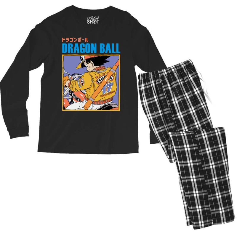 Goku Riding A Motocycle Men's Long Sleeve Pajama Set by Ha Thu | Artistshot