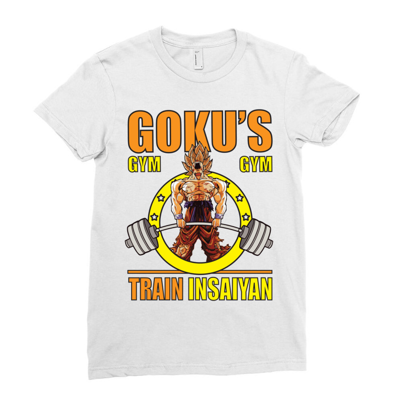 Gokus Gym Train Insaiyan Ladies Fitted T-Shirt by Ha Thu | Artistshot