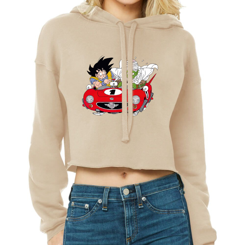 Piccolo And Goku Go To Driving School Cropped Hoodie by Ha Thu | Artistshot