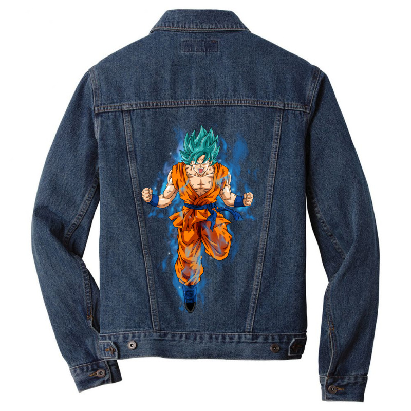 Super Saiyan Blue Goku Men Denim Jacket by Ha Thu | Artistshot