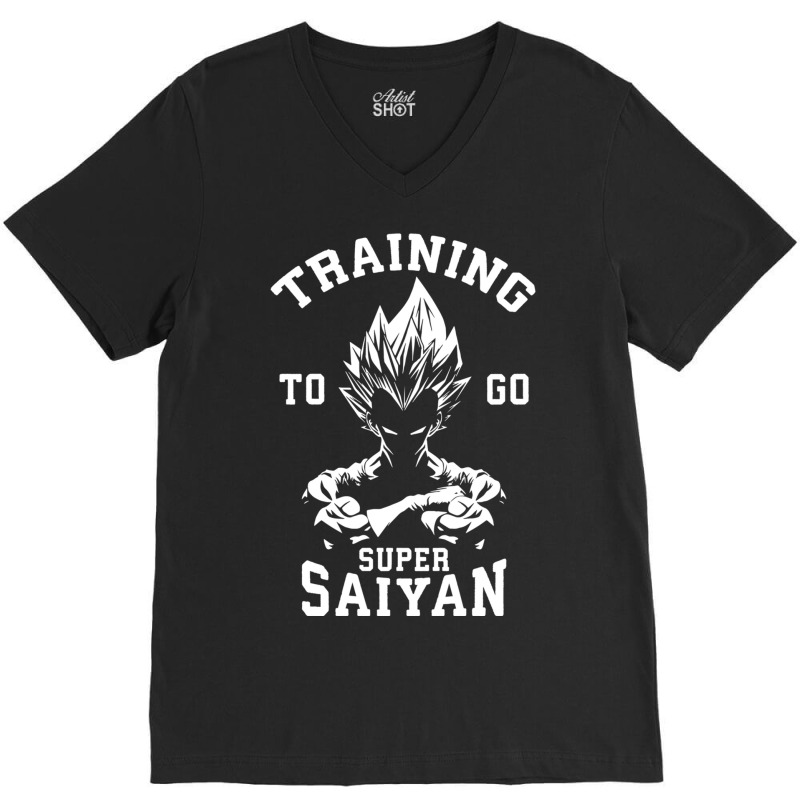 Training To Go Super Saiyan V-Neck Tee by Ha Thu | Artistshot