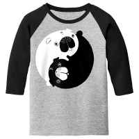 Cute Yin Yang Pugs Oriental Dog And Animal Lovers' Puppy Raglan Baseba Youth 3/4 Sleeve | Artistshot