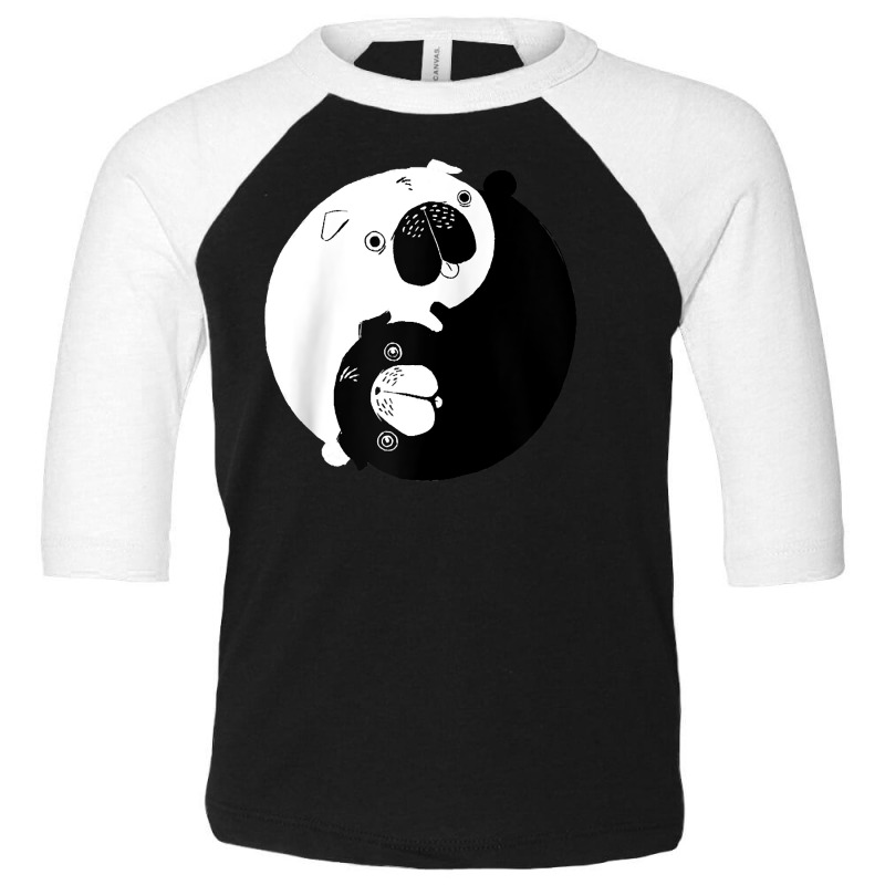 Cute Yin Yang Pugs Oriental Dog And Animal Lovers' Puppy Raglan Baseba Toddler 3/4 Sleeve Tee | Artistshot