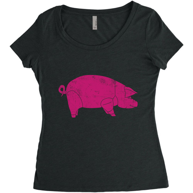 Animals Piggy Women's Triblend Scoop T-shirt by ersorgar | Artistshot