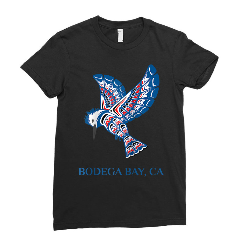 Native American Bodega Bay Kingfisher Bird California Raglan Baseball Ladies Fitted T-Shirt by sowleomballoucgp | Artistshot