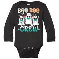 Boo Boo Crew Nurse Halloween Ghost Costume Matching T Shirt Copy Long Sleeve Baby Bodysuit | Artistshot