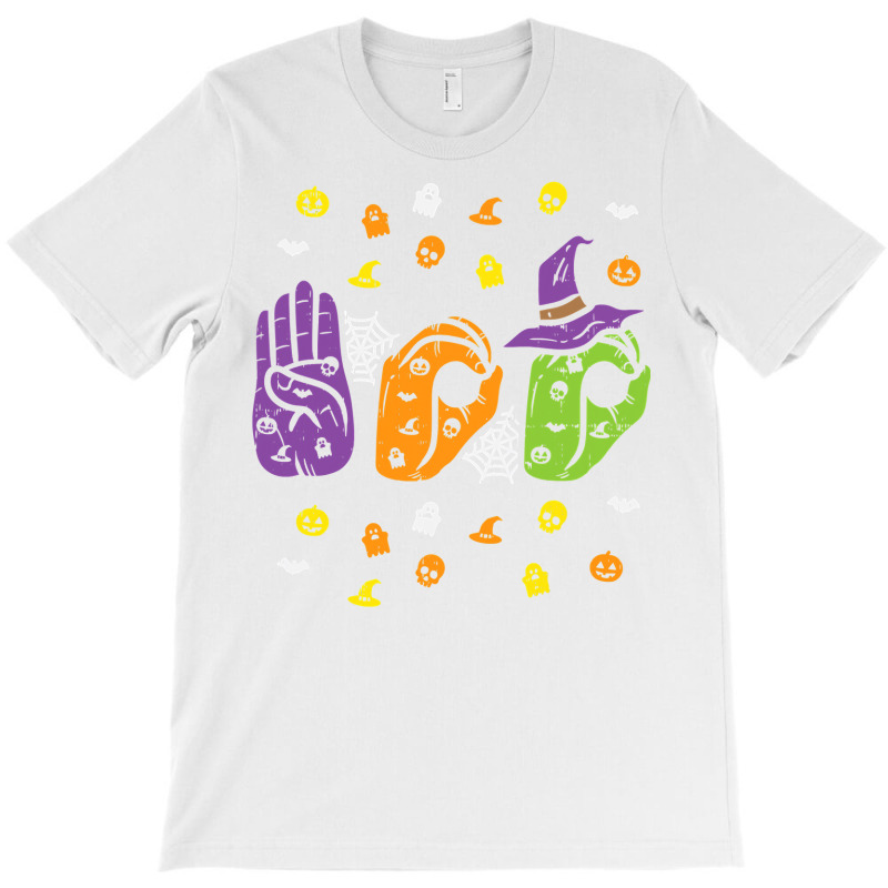 Boo Hands American Sign Language Pride Asl Halloween T Shirt T-Shirt by TimothyMears89 | Artistshot