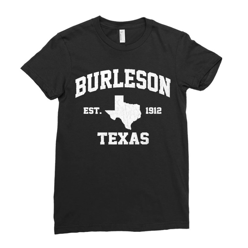 Burleson Texas Tx Vintage State Athletic Style Premium Ladies Fitted T-Shirt by LeonelSalas | Artistshot