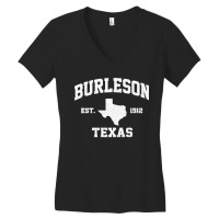 Burleson Texas Tx Vintage State Athletic Style Premium Women's V-neck T-shirt | Artistshot