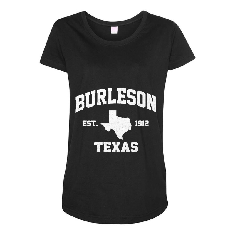 Burleson Texas Tx Vintage State Athletic Style Premium Maternity Scoop Neck T-shirt by LeonelSalas | Artistshot