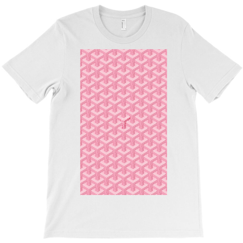 Custom Goyard Pattern Pink T-shirt By - Artistshot