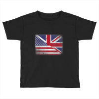 British American Flag T Shirt Great Britain Union Jack . Toddler T-shirt | Artistshot